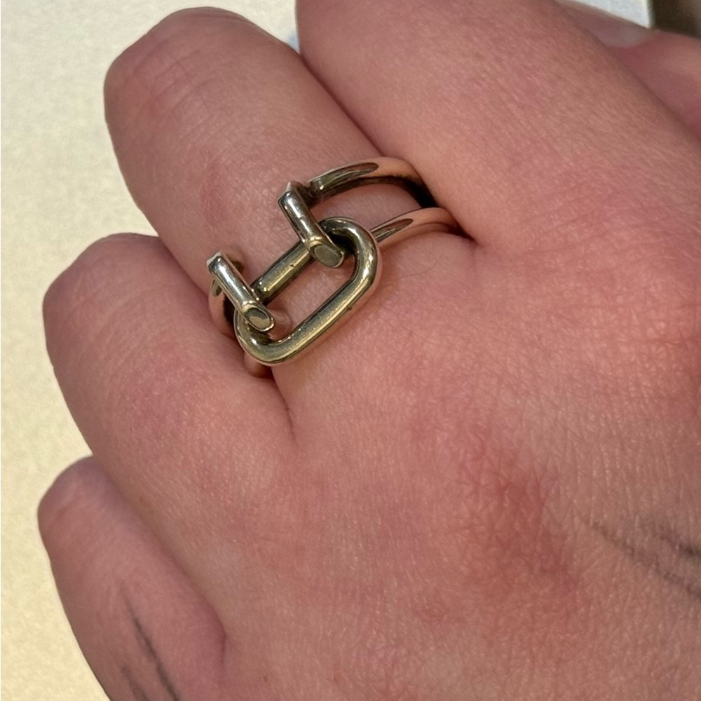 Tiffany & Co. Sterling Silver Two Row Ring - Picture 4 of 16